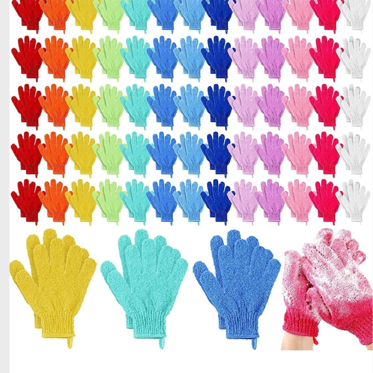 Effective Exfoliating Gloves-1pr
