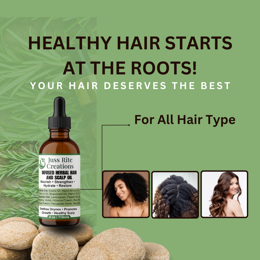 Best Nourishing Infused Herbal Hair and Scalp Oil-4oz