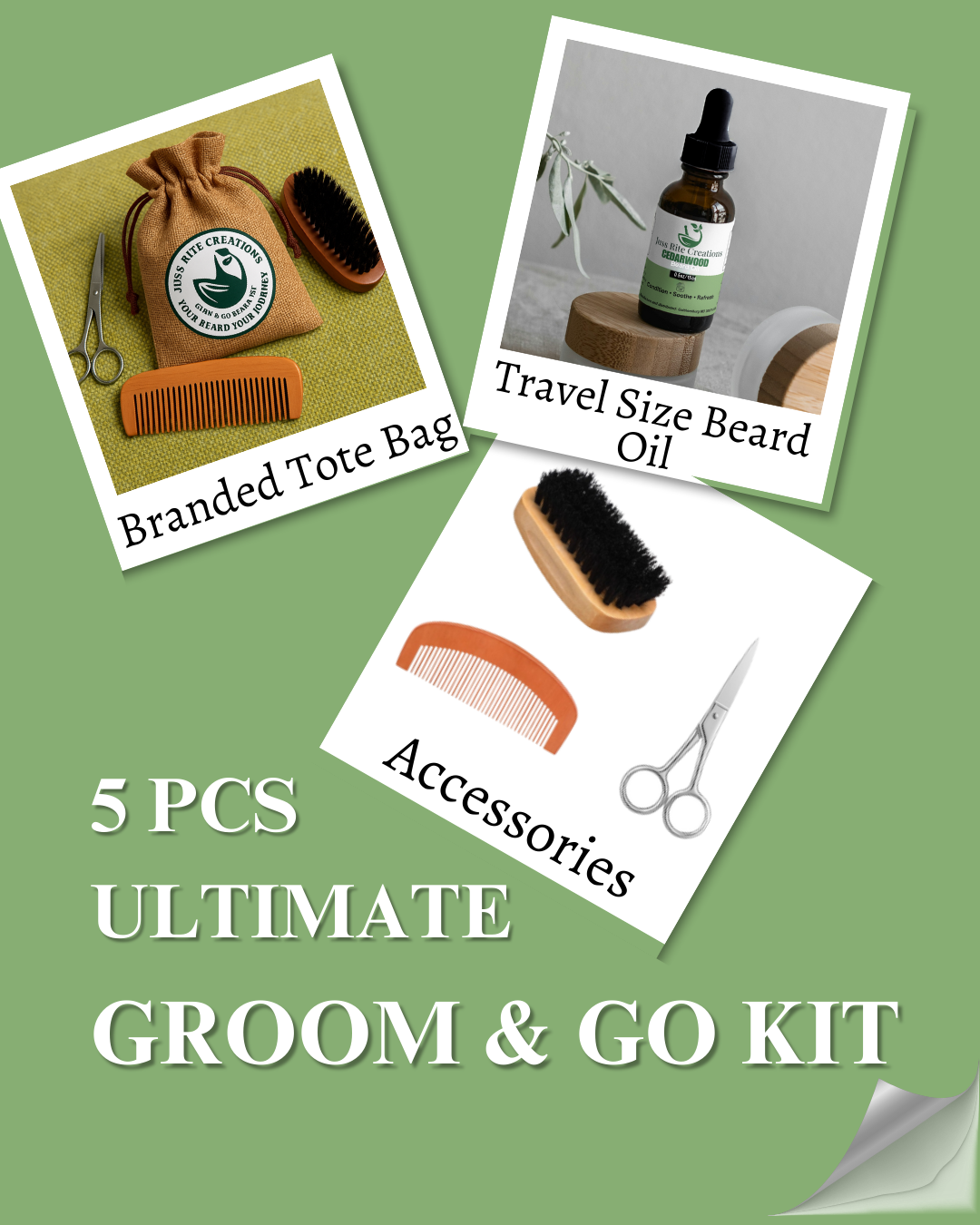 Ultimate Sleek Groom and Go Beard Kit- 5pcs