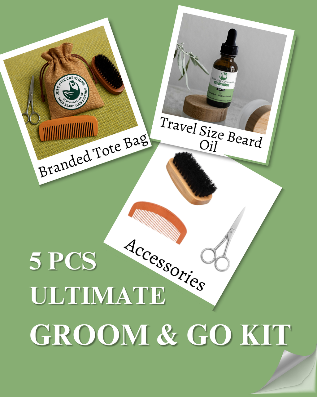 Ultimate Sleek Groom and Go Beard Kit- 5pcs